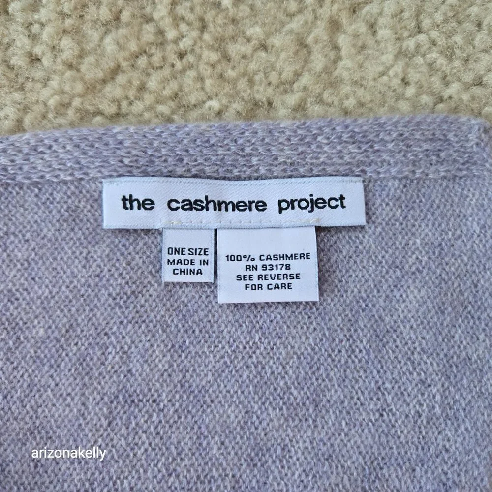 The Cashmere Project Heathered Lavender Knit Scarf
